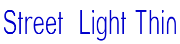 Street  Light Thin font